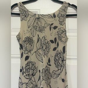 Floral Sleeveless Dress silk Ann Taylor